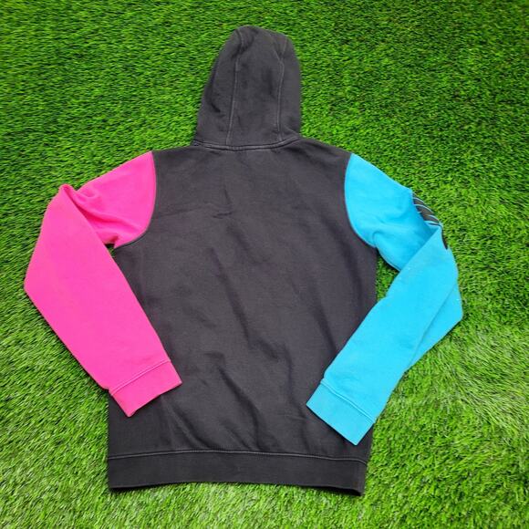 NIKE Swoosh Hoodie Womens Small 20x24 Black Spellout - Picture 2 of 15